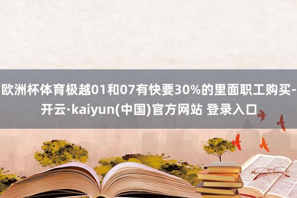 欧洲杯体育极越01和07有快要30%的里面职工购买-开云·kaiyun(中国)官方网站 登录入口