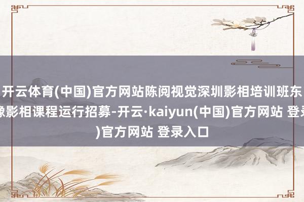开云体育(中国)官方网站陈阅视觉深圳影相培训班东谈主像影相课程运行招募-开云·kaiyun(中国)官方网站 登录入口