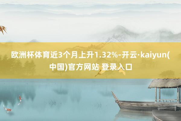 欧洲杯体育近3个月上升1.32%-开云·kaiyun(中国)官方网站 登录入口
