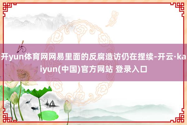 开yun体育网网易里面的反腐造访仍在捏续-开云·kaiyun(中国)官方网站 登录入口