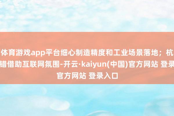 体育游戏app平台细心制造精度和工业场景落地；杭州不错借助互联网氛围-开云·kaiyun(中国)官方网站 登录入口