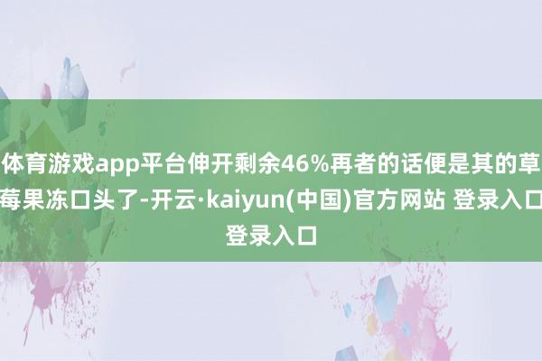 体育游戏app平台伸开剩余46%再者的话便是其的草莓果冻口头了-开云·kaiyun(中国)官方网站 登录入口