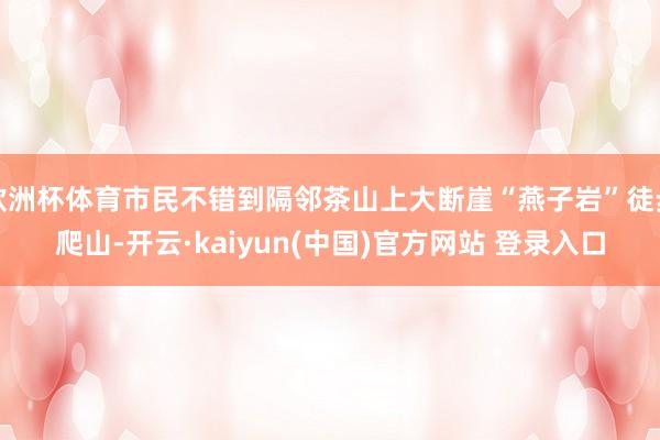 欧洲杯体育市民不错到隔邻茶山上大断崖“燕子岩”徒步爬山-开云·kaiyun(中国)官方网站 登录入口