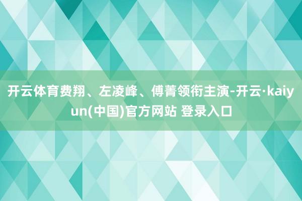 开云体育费翔、左凌峰、傅菁领衔主演-开云·kaiyun(中国)官方网站 登录入口
