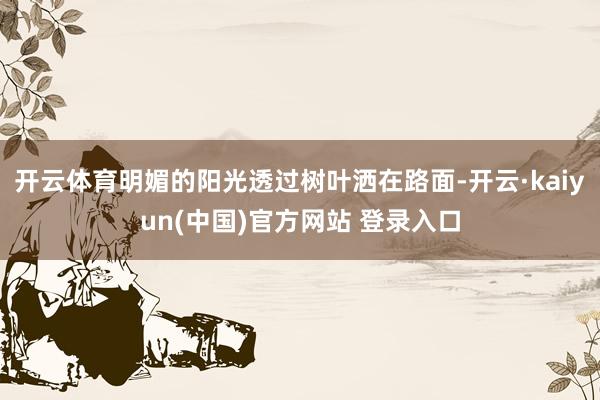 开云体育明媚的阳光透过树叶洒在路面-开云·kaiyun(中国)官方网站 登录入口