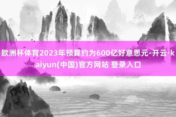 欧洲杯体育2023年预算约为600亿好意思元-开云·kaiyun(中国)官方网站 登录入口