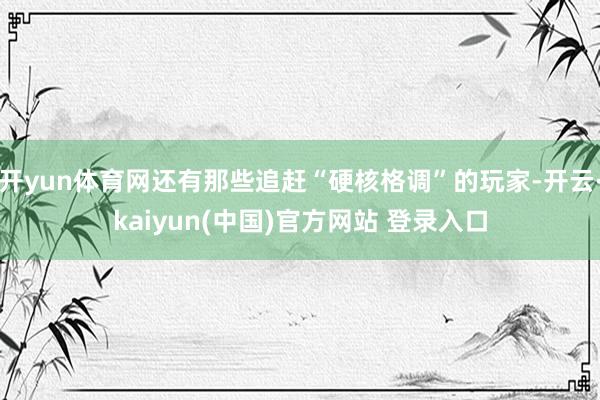 开yun体育网还有那些追赶“硬核格调”的玩家-开云·kaiyun(中国)官方网站 登录入口