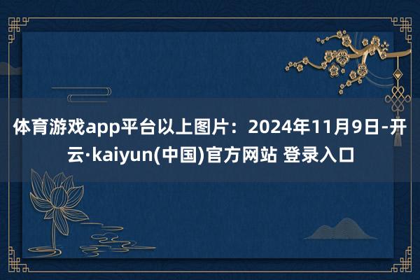 体育游戏app平台　　以上图片：2024年11月9日-开云·kaiyun(中国)官方网站 登录入口