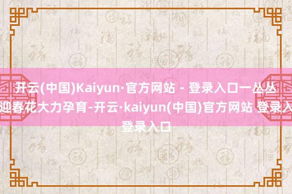 开云(中国)Kaiyun·官方网站 - 登录入口一丛丛的迎春花大力孕育-开云·kaiyun(中国)官方网站 登录入口