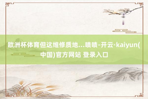 欧洲杯体育但这维修质地...啧啧-开云·kaiyun(中国)官方网站 登录入口