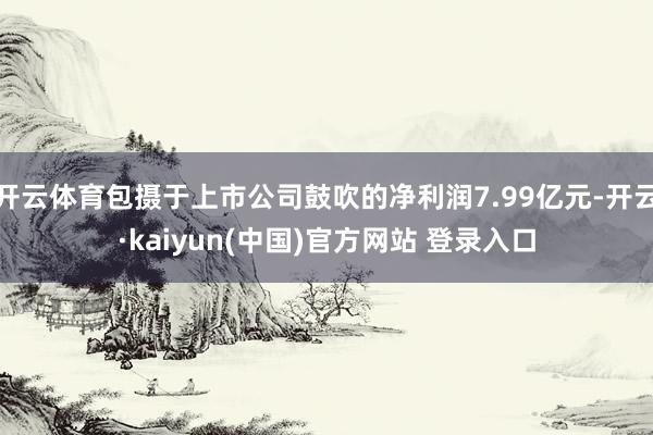 开云体育包摄于上市公司鼓吹的净利润7.99亿元-开云·kaiyun(中国)官方网站 登录入口