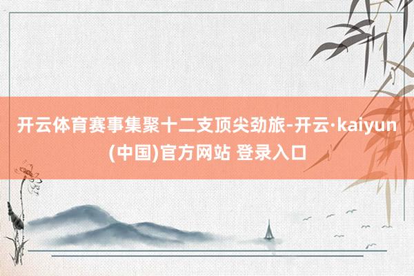 开云体育赛事集聚十二支顶尖劲旅-开云·kaiyun(中国)官方网站 登录入口